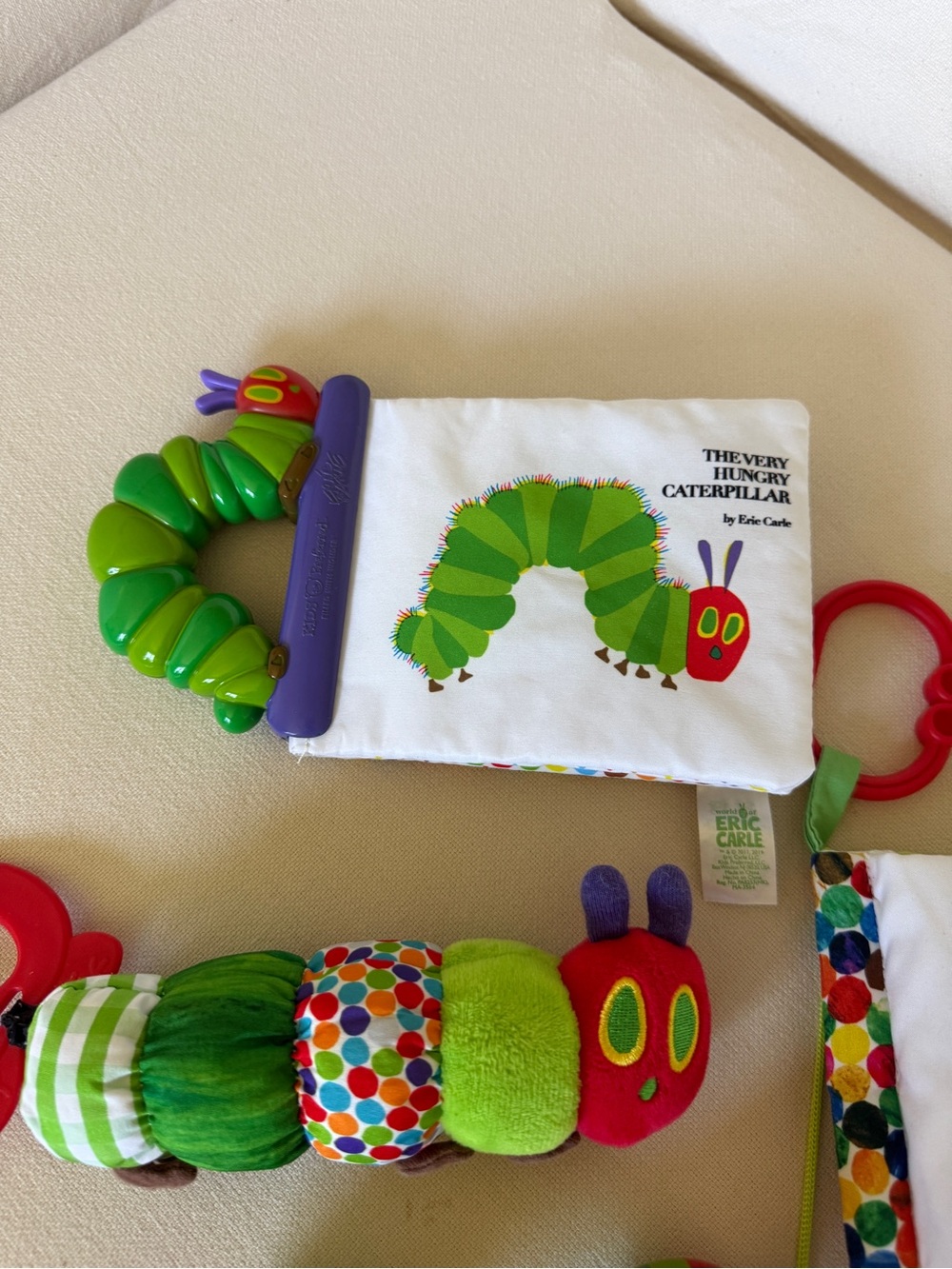 The Very Hungry Caterpillar 5 piece lot Baby soft book rattle toy tether toy - Picture 3 of 13